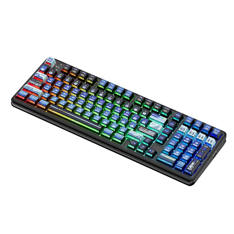 Royal Kludge RK R99 Tri-Mode RGB 101 Keys Hot-Swappable Mechanical Keyboard Slide (Cream Switch)