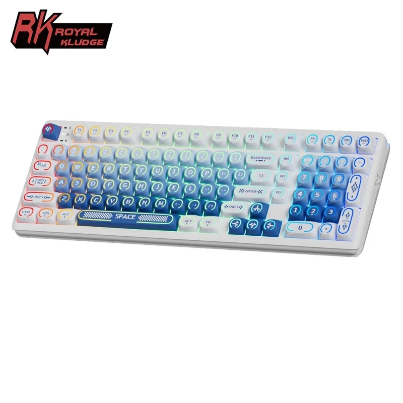 Royal Kludge RK R99 Tri-Mode RGB 101 Keys Hot-Swappable Mechanical Keyboard Halo (Cream Switch)