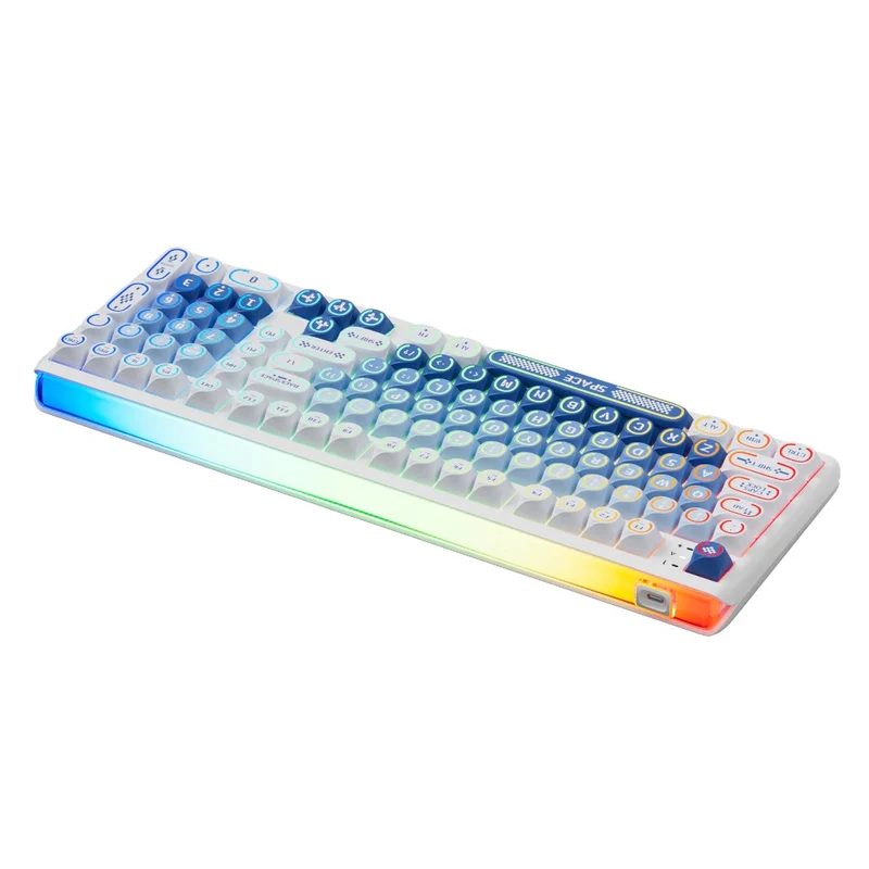 Royal Kludge RK R99 Tri-Mode RGB 101 Keys Hot-Swappable Mechanical Keyboard Halo (Cream Switch)