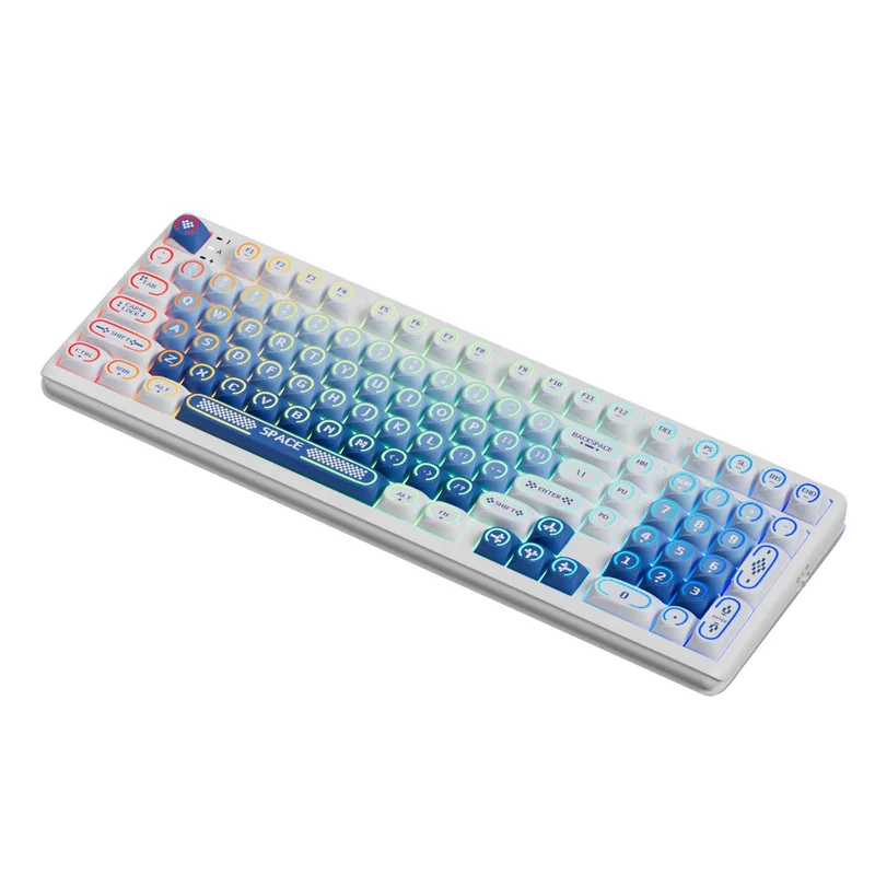 Royal Kludge RK R99 Tri-Mode RGB 101 Keys Hot-Swappable Mechanical Keyboard Halo (Cream Switch)
