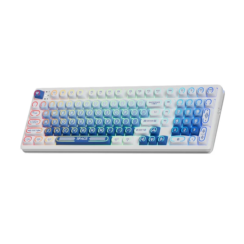 Royal Kludge RK R99 Tri-Mode RGB 101 Keys Hot-Swappable Mechanical Keyboard Halo (Cream Switch)