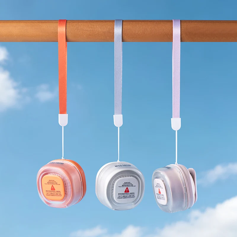 Vyvylabs FC12 Mini Hurricane Portable Hanging Fan with 360 Degrees Rotation (Orange, Pink, White, Green) (VKFC12-ORG, VKFC12-PK, VKFC12-WH, VKFC12-GN)