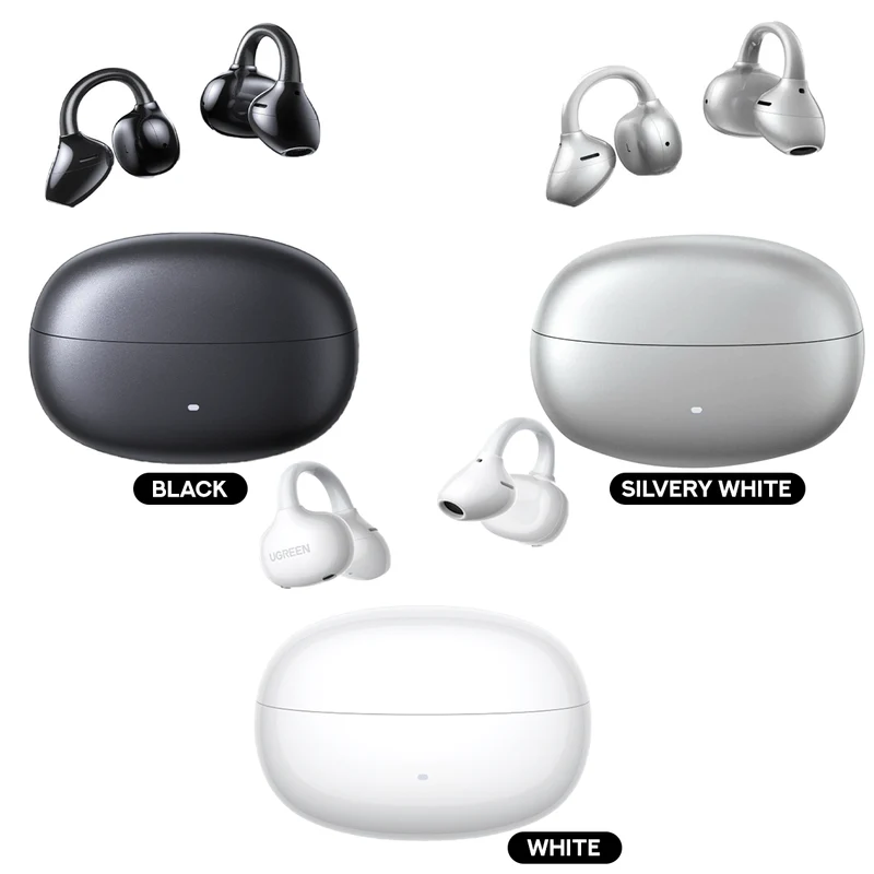 Ugreen ClipBuds Pro Hybrid Active Noise-Cancelling Earbud (Black, Silvery White, White) (WS218/85185, WS218/85911, WS218/65880)