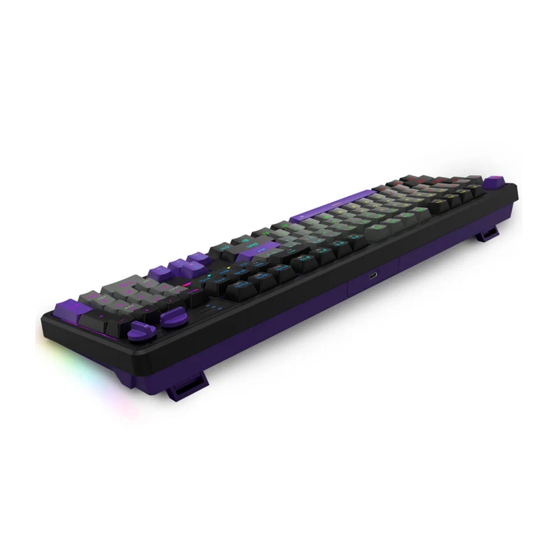 E-Yooso Z-104 Rainbow Light Wired Mechanical Keyboard Grey/Black/Purple (Silverwood Switch)
