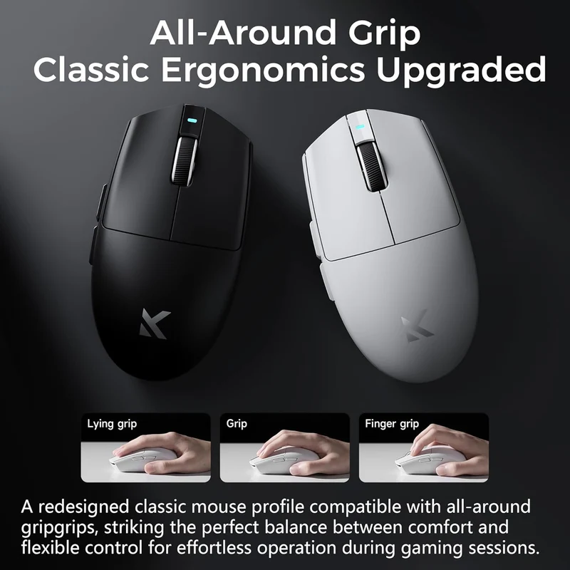 MCHOSE G3 V2 Wireless Gaming Mouse (Black, Blue, White)