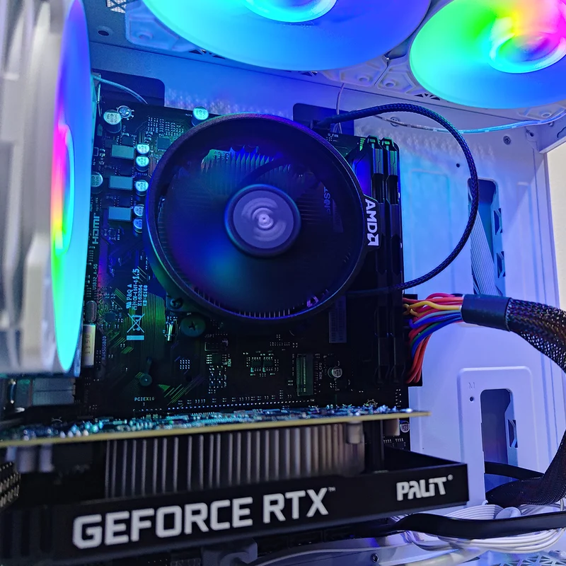 Alpha Reyna White Desktop Gaming PC | AMD Ryzen 5 5500 | 16GB (2x8GB) RAM | 512GB SSD | RTX 3050 | Windows 11 Pro