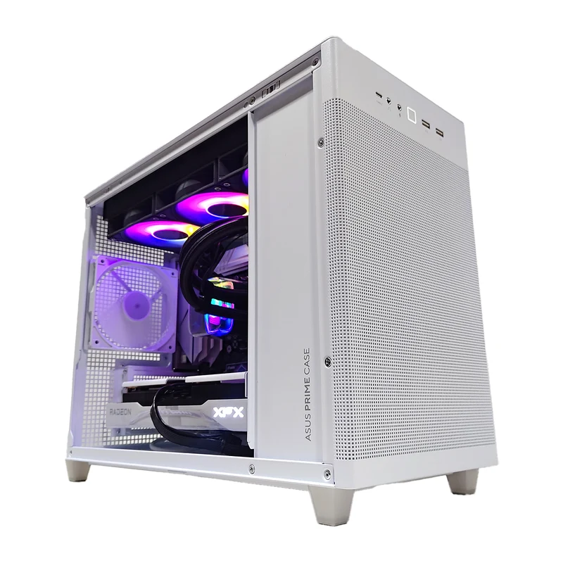 Aurora Prime White Desktop Gaming PC | AMD Ryzen 7 8700F | 16GB (2x8GB) RAM | 1TB SSD | RX 9060 XT | Windows 11 Pro