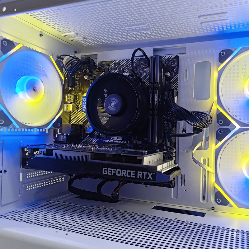 Alpha DB460M White Desktop Gaming PC | AMD Ryzen 5 5500 | 16GB (2x8) RAM | 500GB SSD | RXT 3050 | Windows 11 Pro