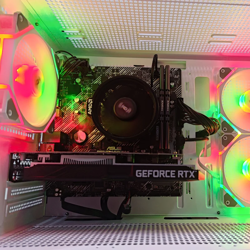 Alpha DB460M White Desktop Gaming PC | AMD Ryzen 5 5500 | 16GB (2x8) RAM | 500GB SSD | RXT 3050 | Windows 11 Pro