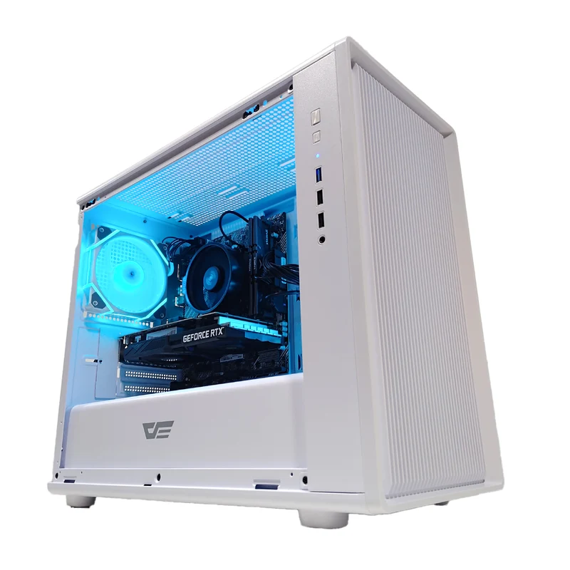 Alpha DB460M White Desktop Gaming PC | AMD Ryzen 5 5500 | 16GB (2x8) RAM | 500GB SSD | RXT 3050 | Windows 11 Pro