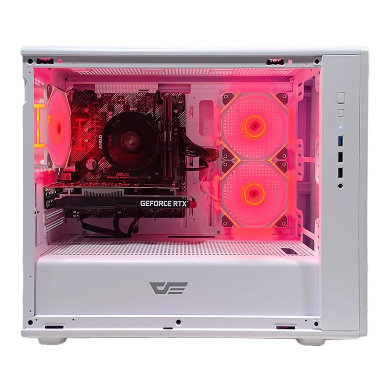 Alpha DB460M White Desktop Gaming PC | AMD Ryzen 5 5500 | 16GB (2x8) RAM | 500GB SSD | RXT 3050 | Windows 11 Pro
