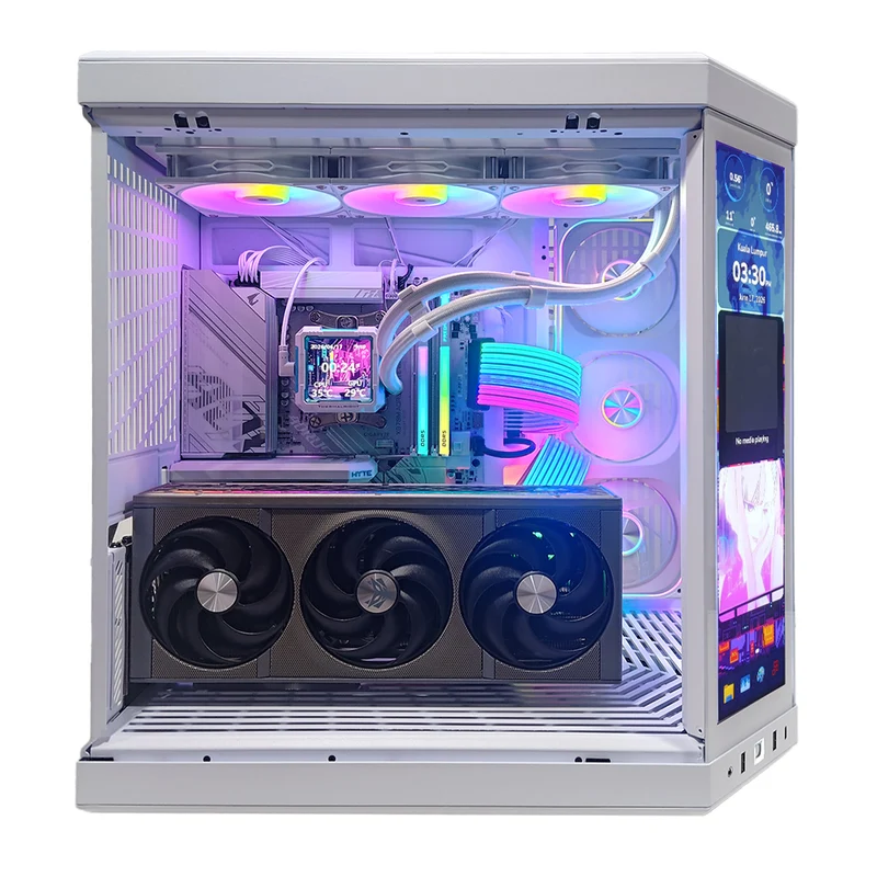 Ultra Y70 Snow White Desktop Gaming PC | AMD Ryzen 7 9800X3D | 32GB (2X16GB) RAM | 2TB SSD| RX 9070 XT| Windows 11 Pro