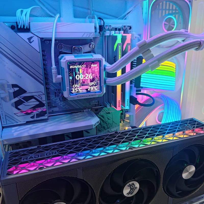 Ultra Y70 Snow White Desktop Gaming PC | AMD Ryzen 7 9800X3D | 32GB (2X16GB) RAM | 2TB SSD| RX 9070 XT| Windows 11 Pro