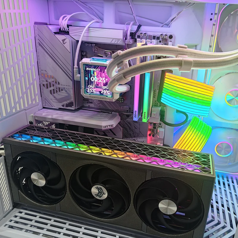 Ultra Y70 Snow White Desktop Gaming PC | AMD Ryzen 7 9800X3D | 32GB (2X16GB) RAM | 2TB SSD| RX 9070 XT| Windows 11 Pro