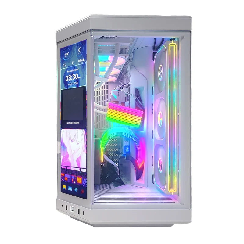 Ultra Y70 Snow White Desktop Gaming PC | AMD Ryzen 7 9800X3D | 32GB (2X16GB) RAM | 2TB SSD| RX 9070 XT| Windows 11 Pro