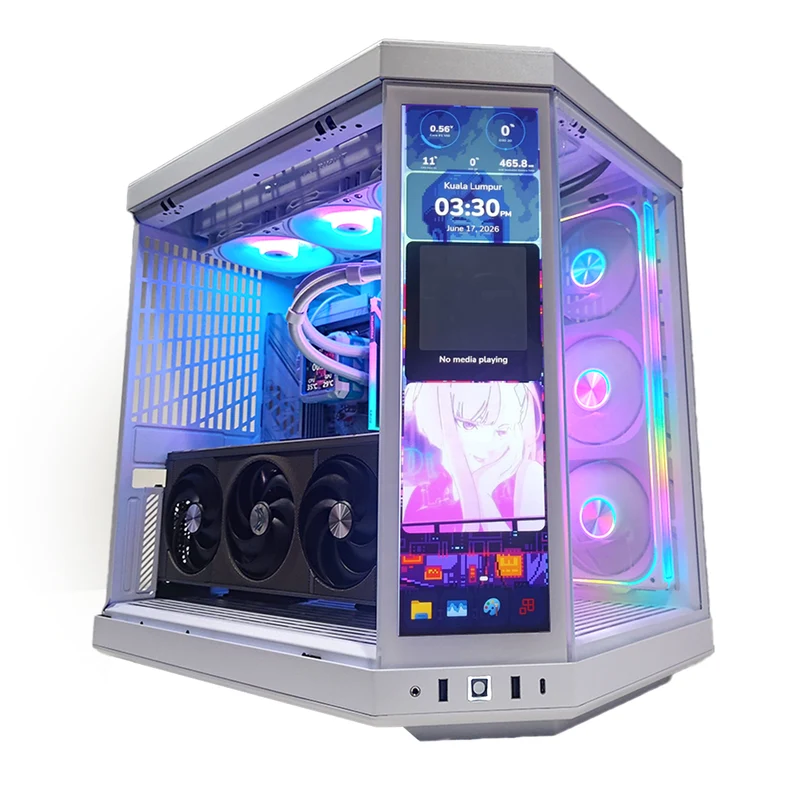Ultra Y70 Snow White Desktop Gaming PC | AMD Ryzen 7 9800X3D | 32GB (2X16GB) RAM | 2TB SSD| RX 9070 XT| Windows 11 Pro