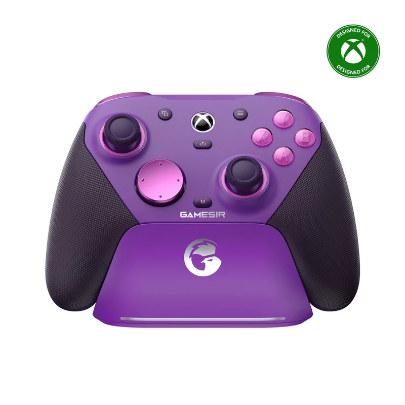 GameSir G7 Pro Tri-Mode Wired/ Wireless Gaming Controller for Xbox / Mobile / PC (Plum Purple, Orange Amber Flame)