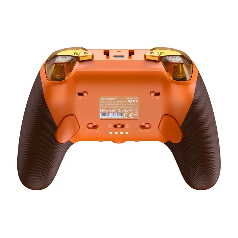 GameSir G7 Pro Tri-Mode Wired/ Wireless Gaming Controller for Xbox / Mobile / PC (Plum Purple, Orange Amber Flame)