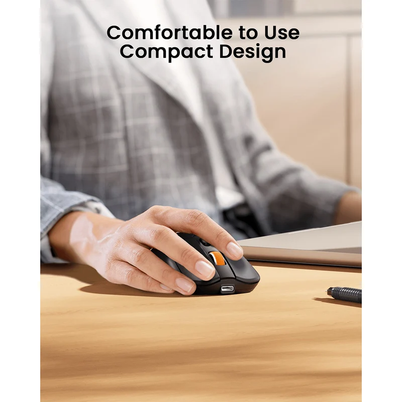 ProtoArc EM15 Bluetooth & 2.4G Dual Receiver Wireless Mouse (Black) (CP016268)