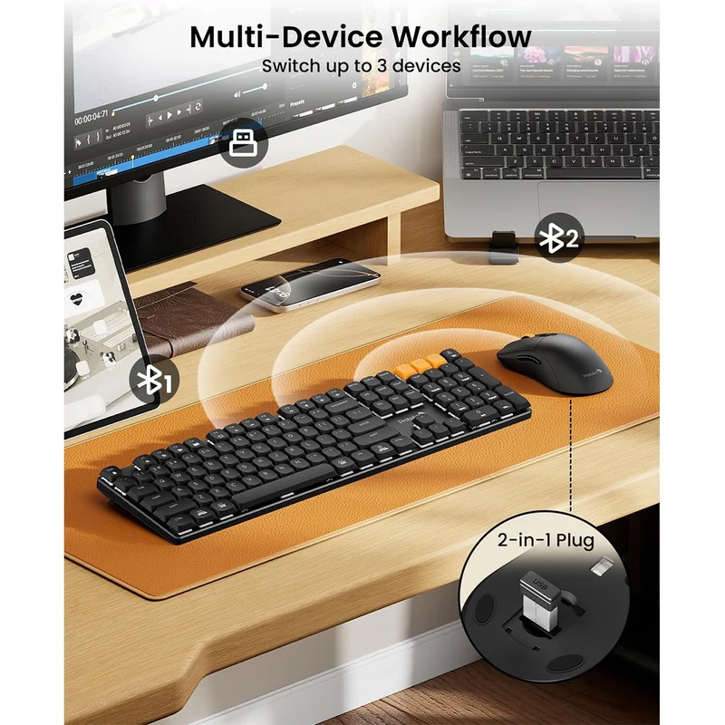ProtoArc KM310 Mechanical Keyboard and Mouse Combo (Black) (CP016248)