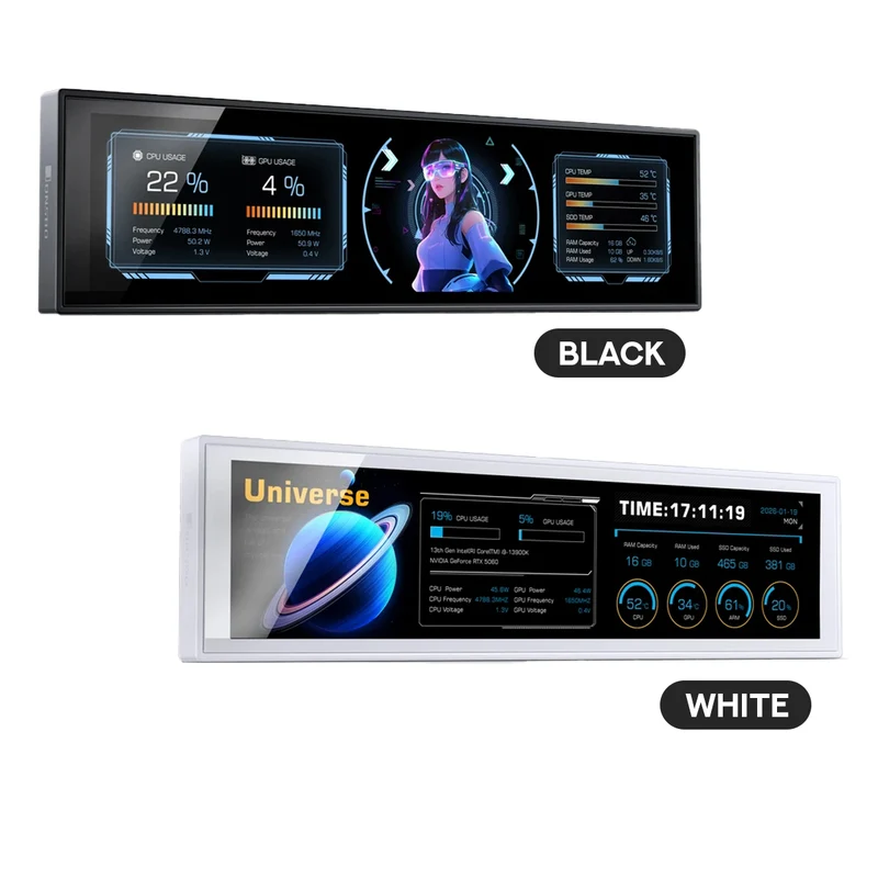 Jonsbo DS916 9.16" Display Screen (Black, White)