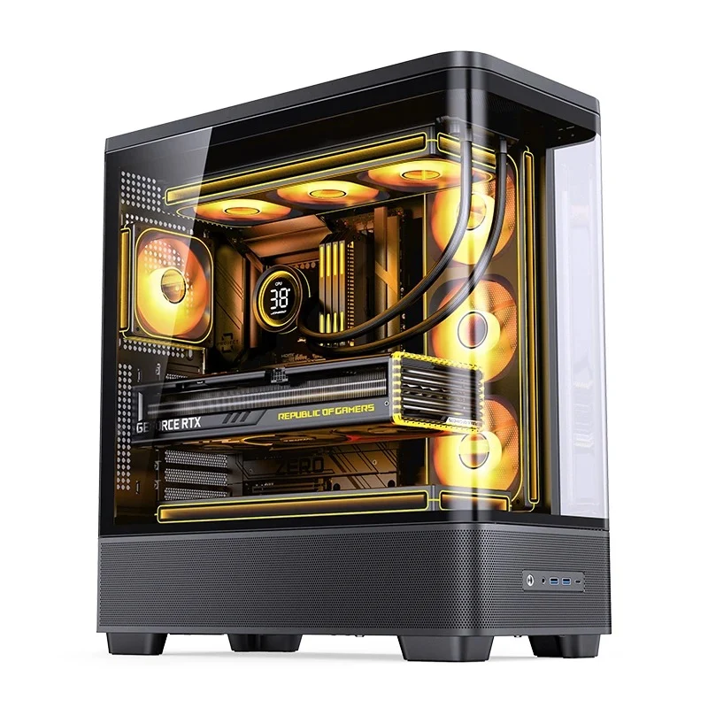 Jonsbo TK-5 ATX Computer Case (Black, White)
