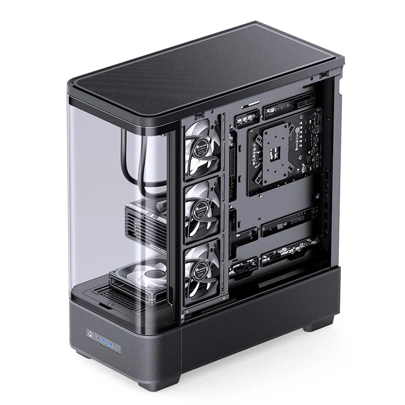 Jonsbo TK-5 ATX Computer Case (Black, White)