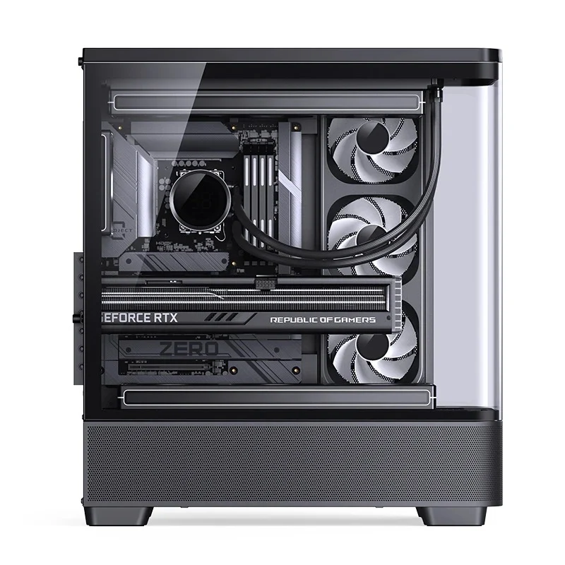 Jonsbo TK-5 ATX Computer Case (Black, White)