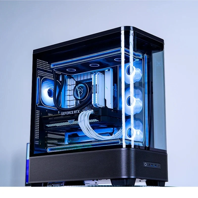Jonsbo TK-5 ATX Computer Case (Black, White)