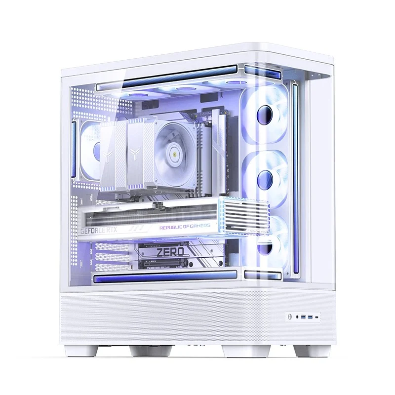 Jonsbo TK-5 ATX Computer Case (Black, White)