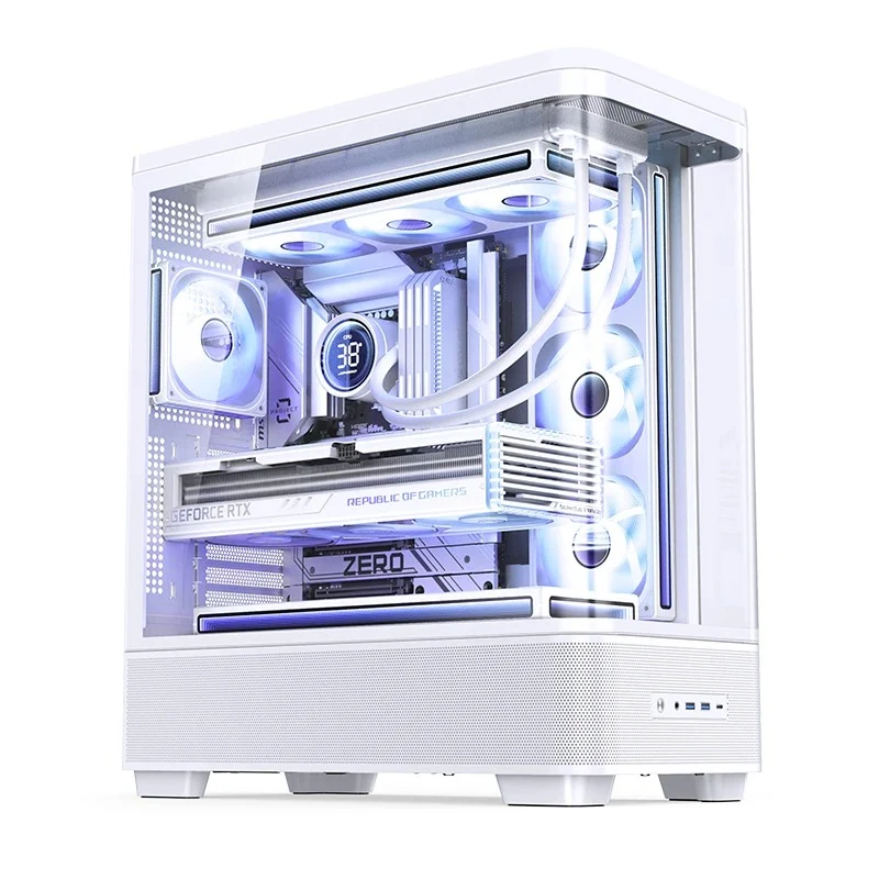 Jonsbo TK-5 ATX Computer Case (Black, White)
