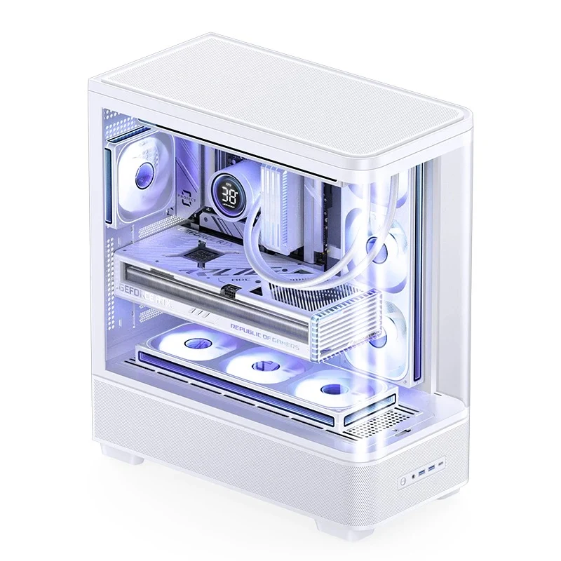 Jonsbo TK-5 ATX Computer Case (Black, White)
