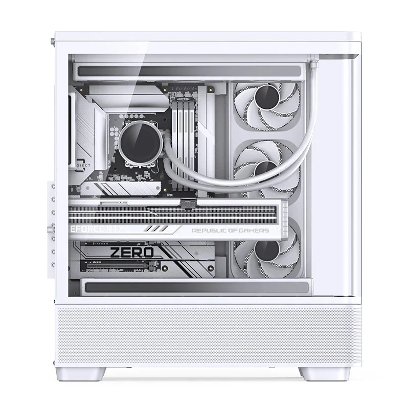 Jonsbo TK-5 ATX Computer Case (Black, White)