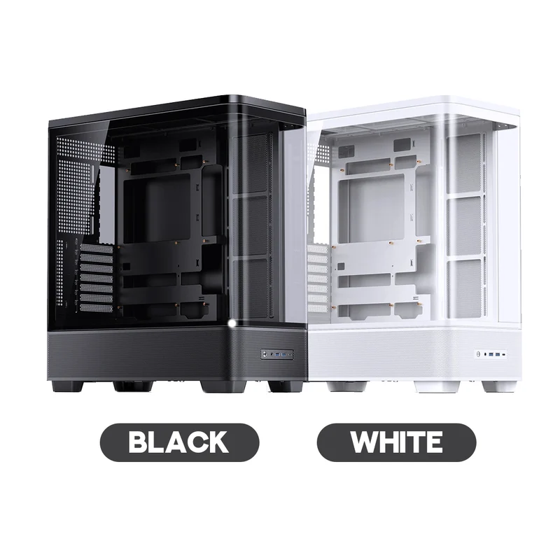 Jonsbo TK-5 ATX Computer Case (Black, White)