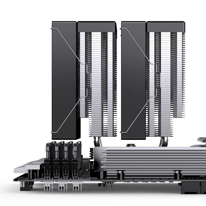 Jonsbo CB80 ARGB Dual-Tower CPU Cooler (Black, White)