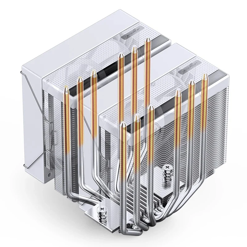 Jonsbo CB80 ARGB Dual-Tower CPU Cooler (Black, White)