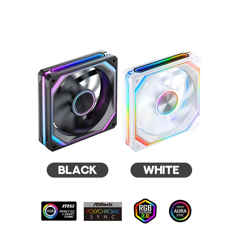 Jonsbo XA-120 120MM ARGB Infinity Mirror Series Fan (XA-120B Black, XA-120W White)
