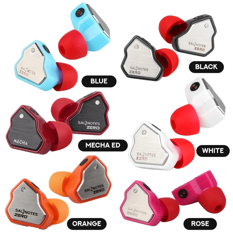 7Hz Salnotes Zero HiFi 10mm Dynamic Driver In-Ear Earphone (Black, Blue, Mecha Edition, White, Orange, Rose) (3.5mm, Type C)