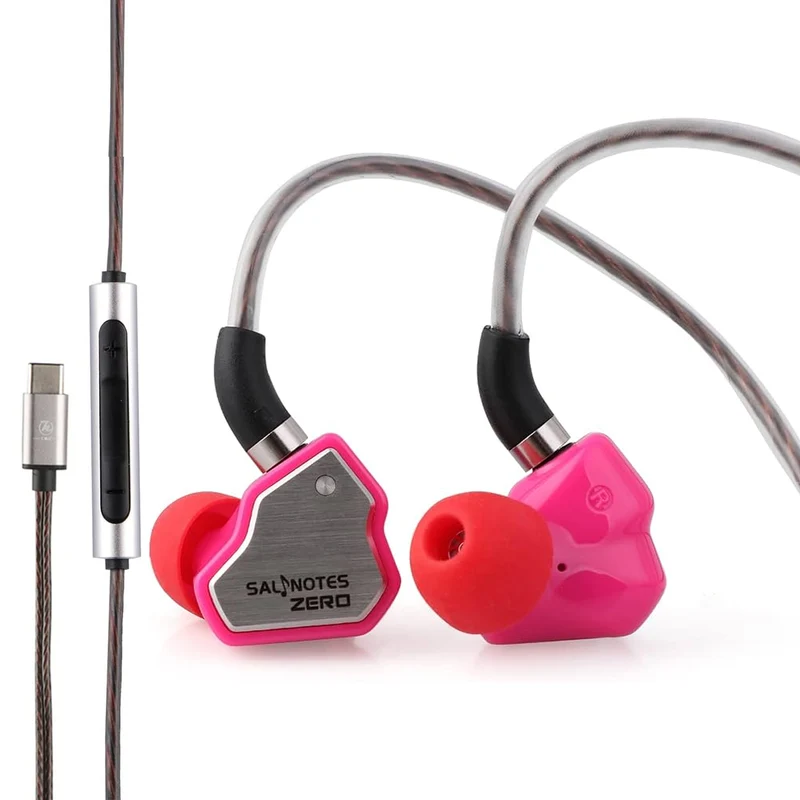 7Hz Salnotes Zero HiFi 10mm Dynamic Driver In-Ear Earphone (Black, Blue, Mecha Edition, White, Orange, Rose) (3.5mm, Type C)