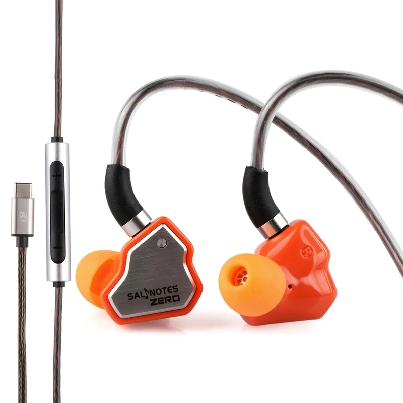 7Hz Salnotes Zero HiFi 10mm Dynamic Driver In-Ear Earphone (Black, Blue, Mecha Edition, White, Orange, Rose) (3.5mm, Type C)