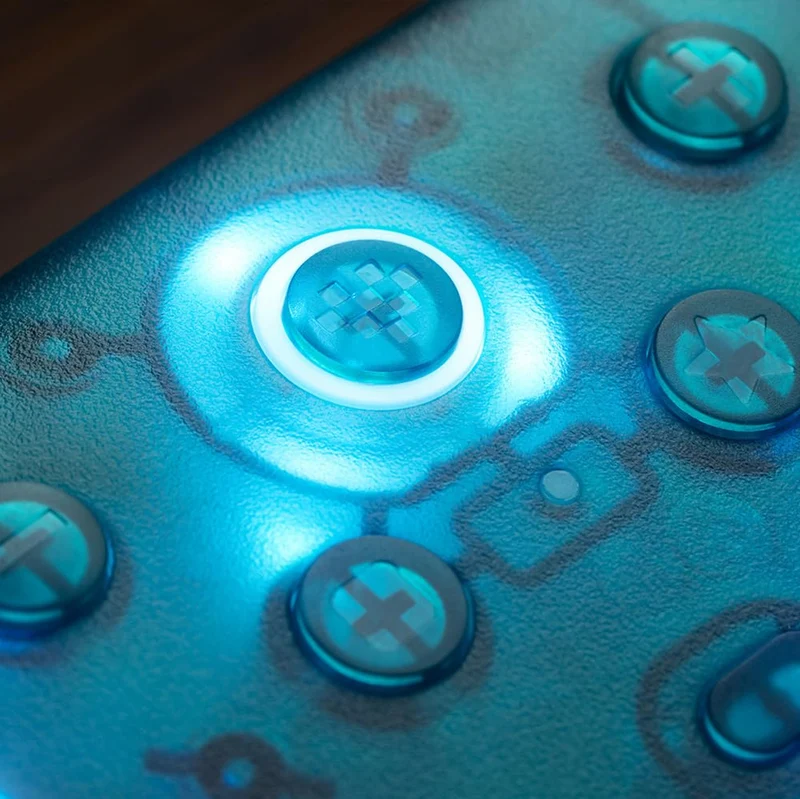 8BitDo Ultimate 2 Wireless Controller with TMR Joysticks, Switchable Hall Effect/ Tactile Triggers, RGB Fire Ring, 8Speed Wireless Tech with Charging Dock for Windows/Android/SteamOS/Apple (Clear Blue) (81HE)