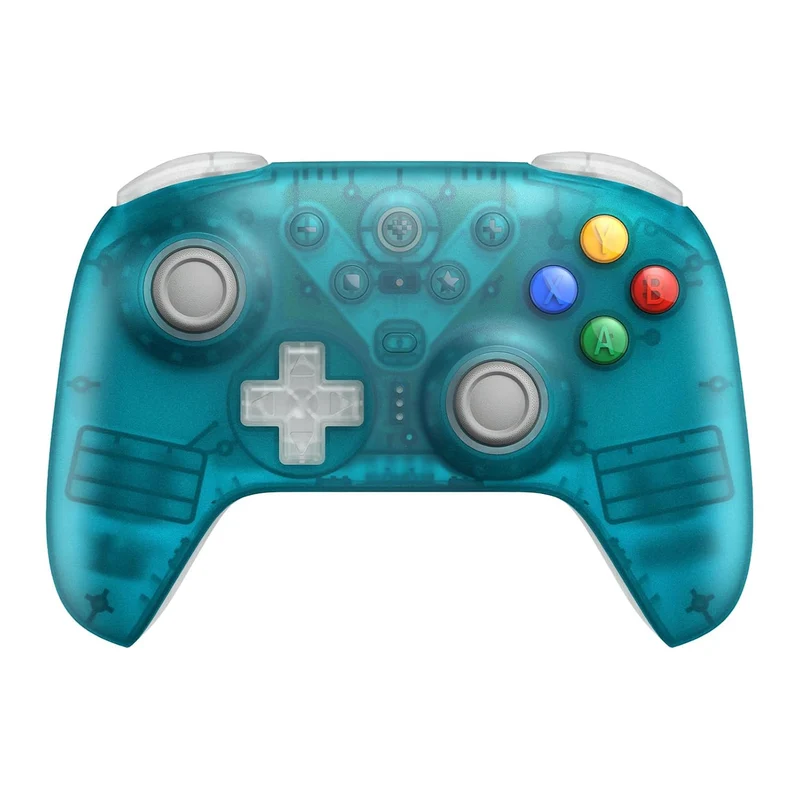 8BitDo Ultimate 2 Wireless Controller with TMR Joysticks, Switchable Hall Effect/ Tactile Triggers, RGB Fire Ring, 8Speed Wireless Tech with Charging Dock for Windows/Android/SteamOS/Apple (Clear Blue) (81HE)
