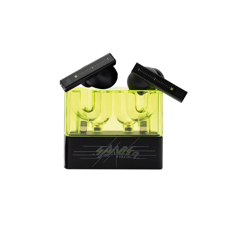 Moondrop Space Travel 2 Hi-Fi Noise-Canceling TWS Wireless Earphone Bluetooth 6.0 ANC Low-Latency Game Mode SBC/AAC (MD-TWS-046) (Black/Green, White/Orange)