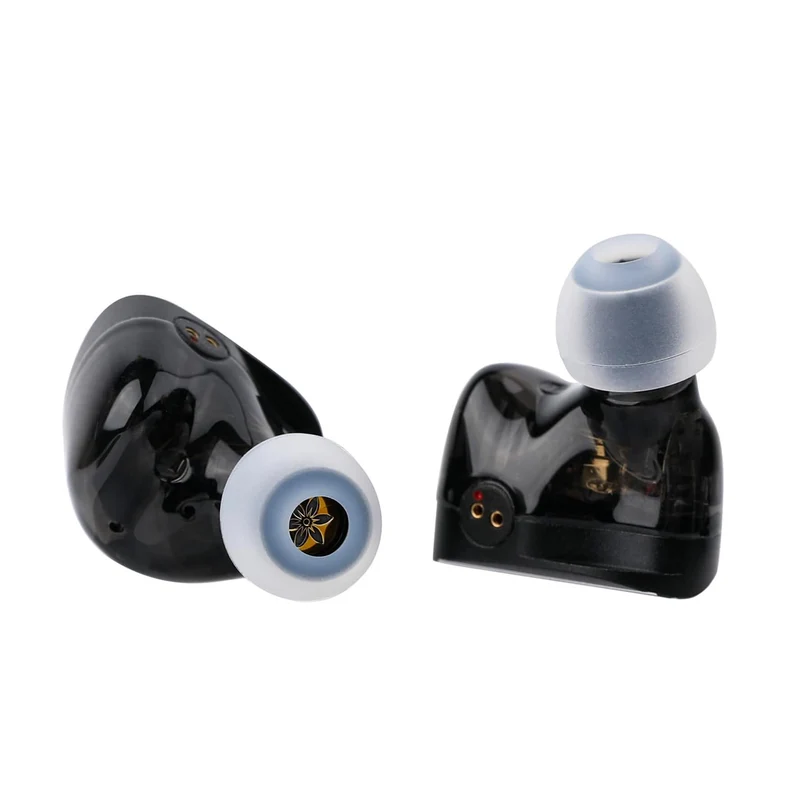 7Hz Sonus 1DD + 1BA Dual Driver with Detachable High-end Silver-Plated Ohno Continuous Casting Cable and Aluminum Back Cavity High-Fidelity In-Ear Monitor (3.5mm) (Black, Red)
