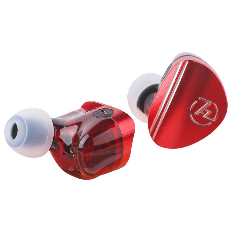 7Hz Sonus 1DD + 1BA Dual Driver with Detachable High-end Silver-Plated Ohno Continuous Casting Cable and Aluminum Back Cavity High-Fidelity In-Ear Monitor (3.5mm) (Black, Red)