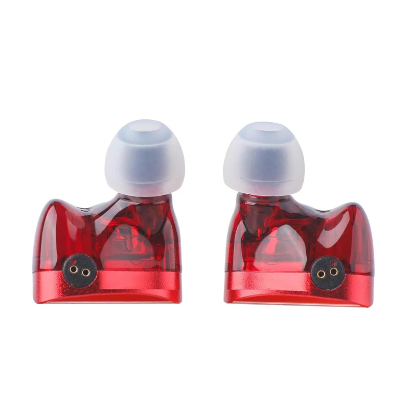7Hz Sonus 1DD + 1BA Dual Driver with Detachable High-end Silver-Plated Ohno Continuous Casting Cable and Aluminum Back Cavity High-Fidelity In-Ear Monitor (3.5mm) (Black, Red)