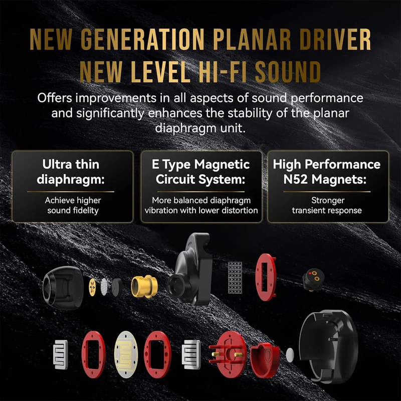 7Hz Timeless II Upgraded 14.5mm Planar Magnetic Driver with Tunable Nozzle and 7N Ohno Continuous Casting In-Ear Monitor