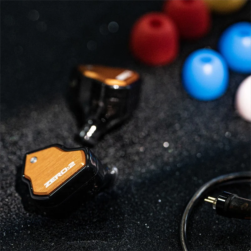7Hz x Crinacle Zero:2 Updated 10mm Dynamic Driver with Oxygen-Free Copper In-Ear Monitor (Silver, Blue, Orange, Pink) (3.5mm, Type-C)