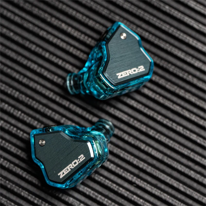 7Hz x Crinacle Zero:2 Updated 10mm Dynamic Driver with Oxygen-Free Copper In-Ear Monitor (Silver, Blue, Orange, Pink) (3.5mm, Type-C)