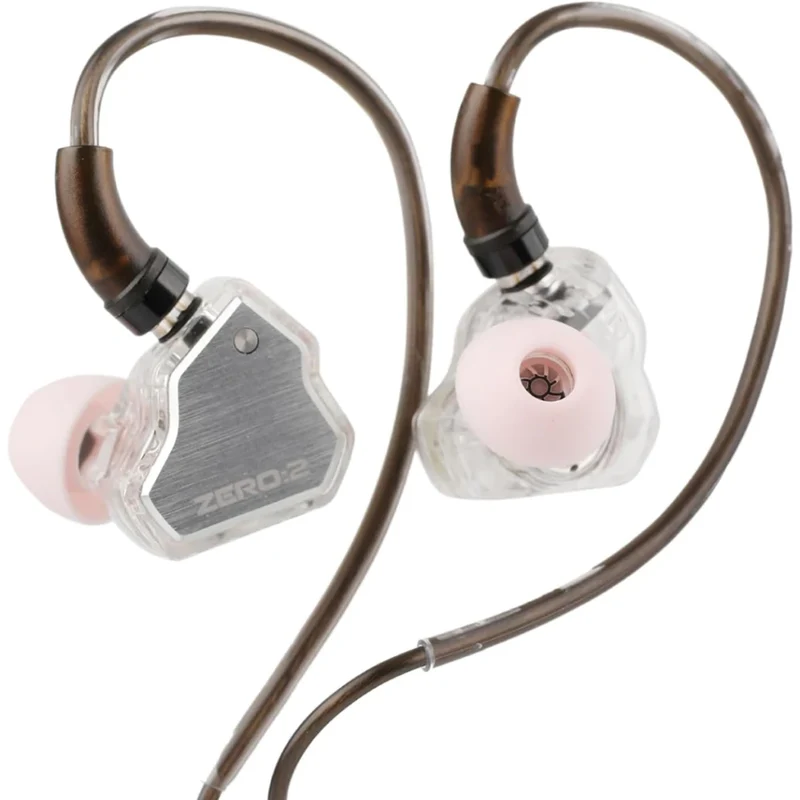 7Hz x Crinacle Zero:2 Updated 10mm Dynamic Driver with Oxygen-Free Copper In-Ear Monitor (Silver, Blue, Orange, Pink) (3.5mm, Type-C)